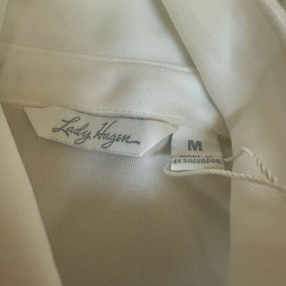 Lady Hagen Women’s  Golf Polo Pique Polo SHIRT Size M White NWT - Picture 5 of 8